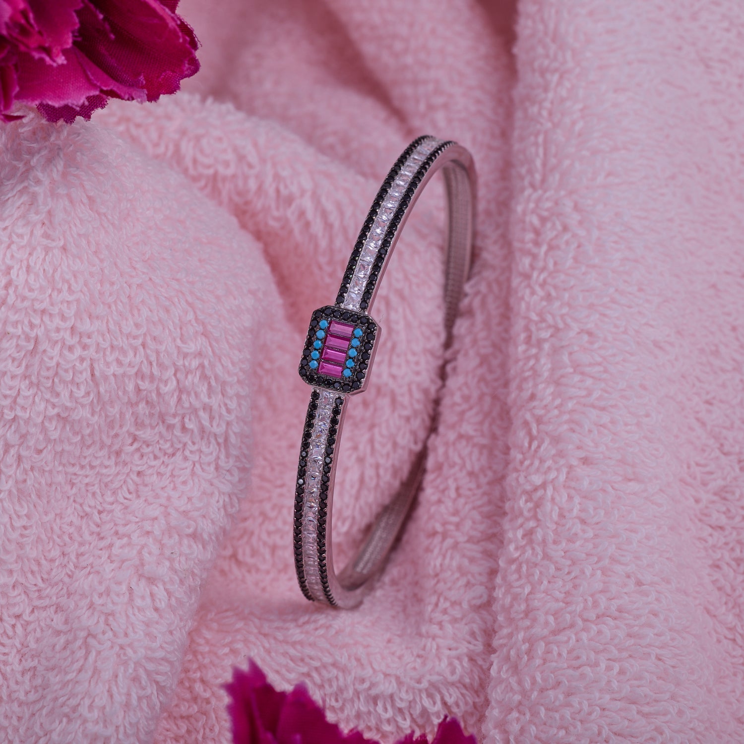 IRAFINE Vibrant Stone Kada – Modern Glam Luxe