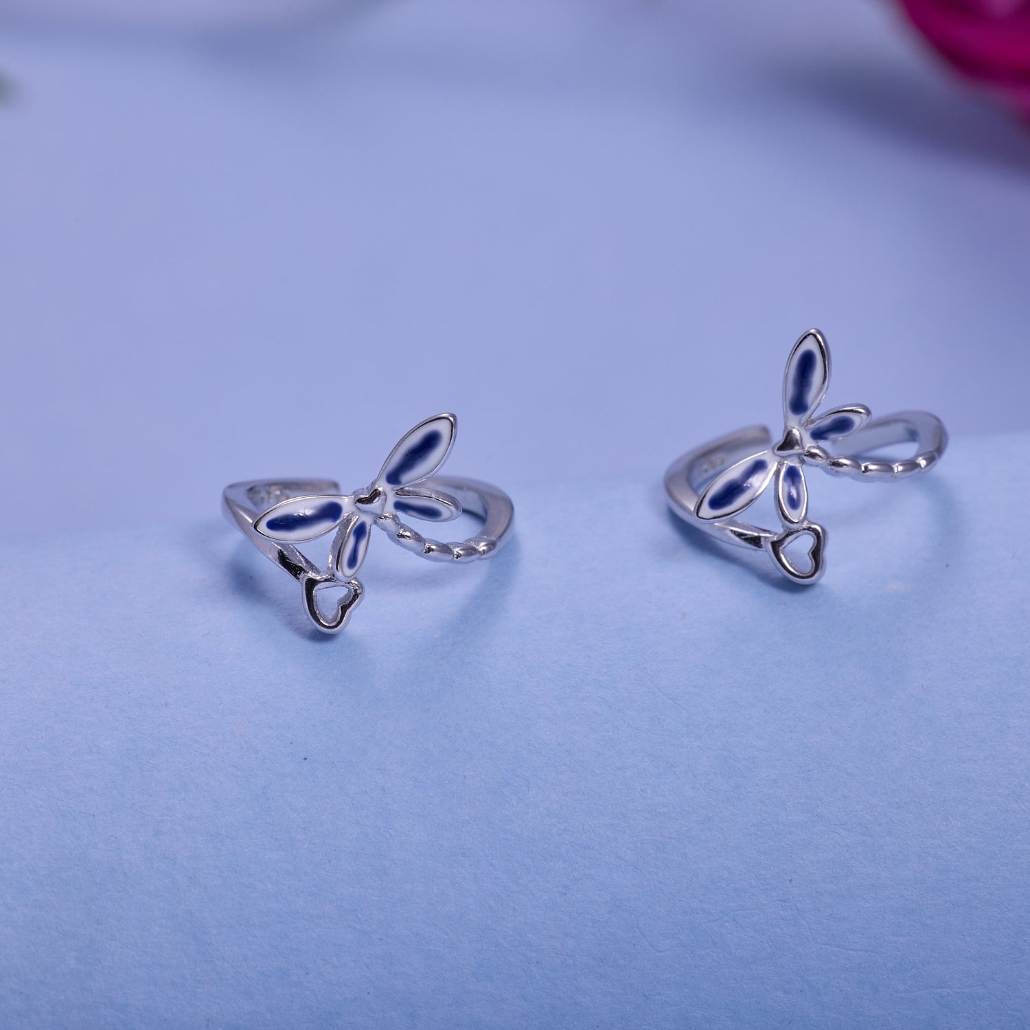 IRAFINE Silver Butterfly Toe Rings – Delicate Charm