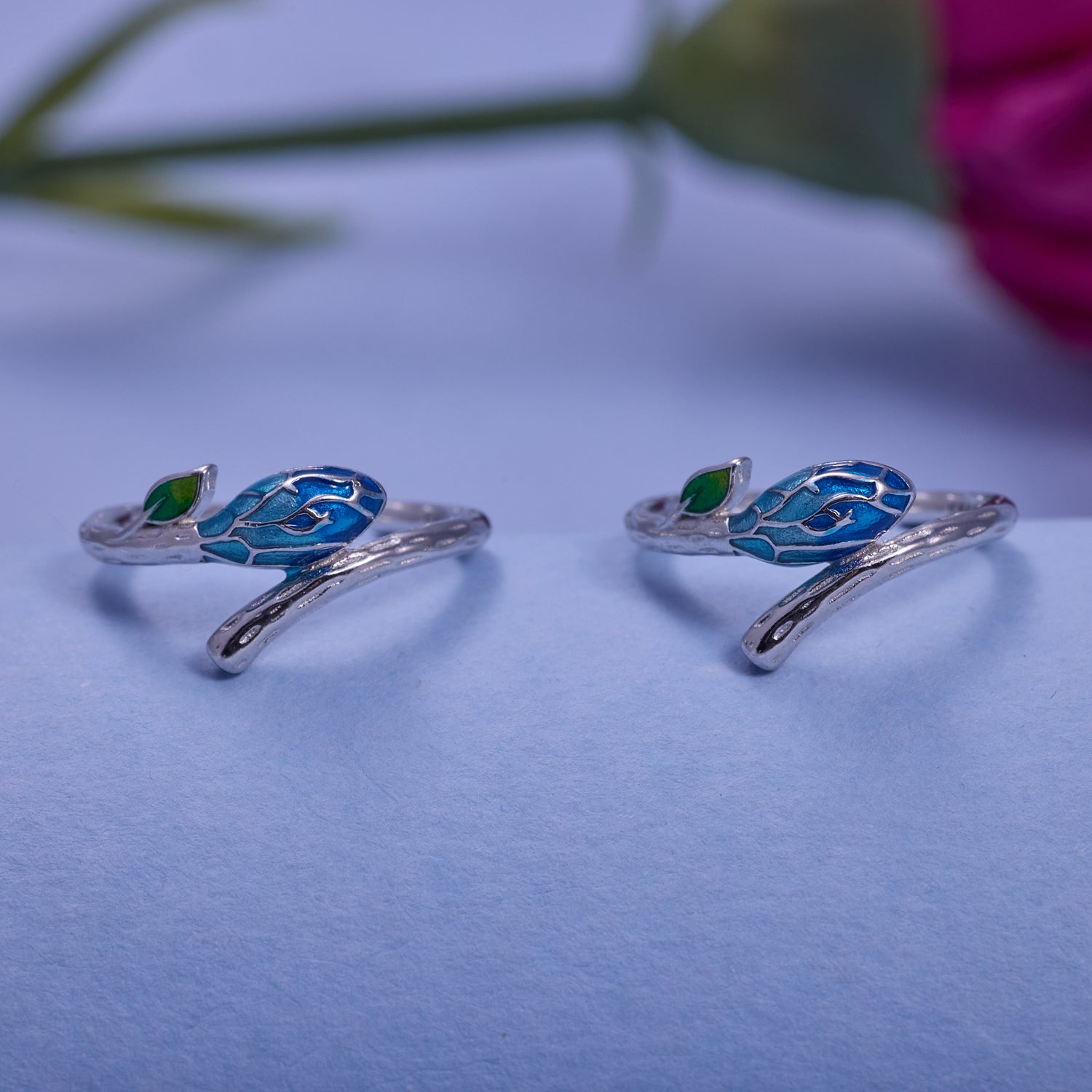 IRAFINE Silver Peacock Feather Toe Rings – Dance of Elegance